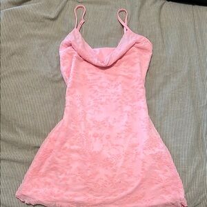 Pink Floral Slip Dress